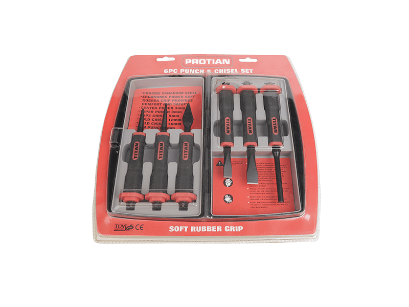 6 PC  PUNCH AND CHISEL SET