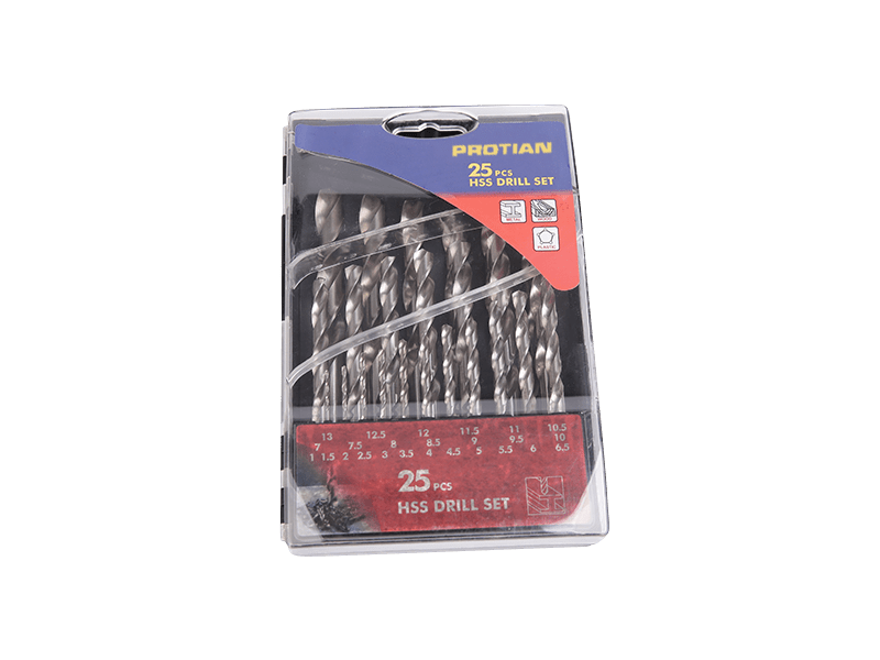 Combination drill set for metal and wood work