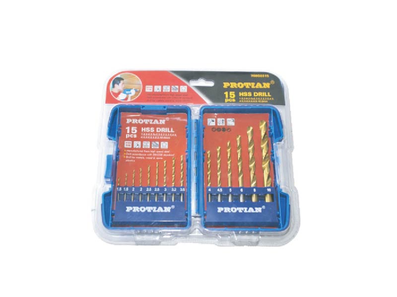 708G0315-15PCS HSS TWIST DRILLS